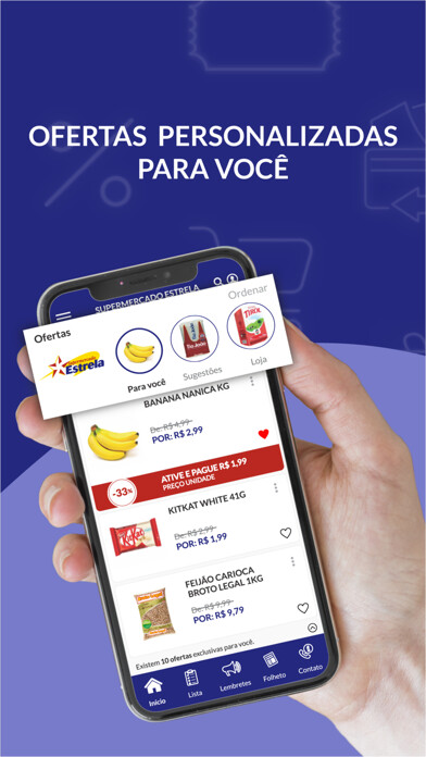 Emulate iPhone app Estrela Supermercado using MyAndroid