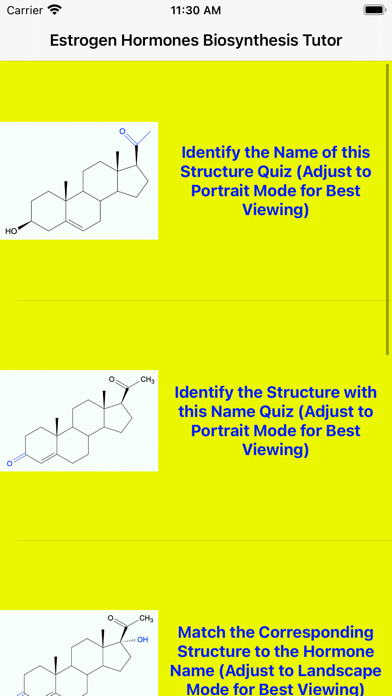 Emulate iPhone app Estrogen Hormones Tutor using MyAndroid