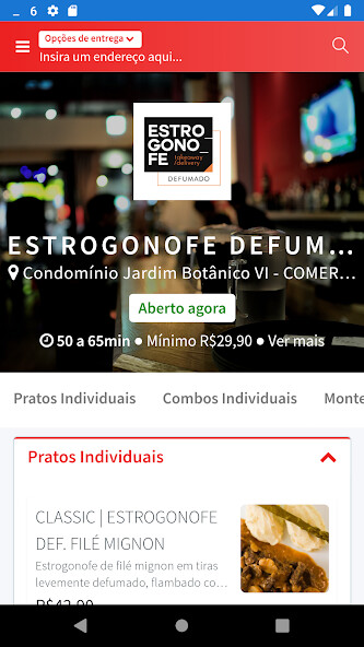 Emulate iPhone app Estrogonofe Defumado using MyAndroid Emulate iPhone app Estrogonofe Defumado using MyAndroid