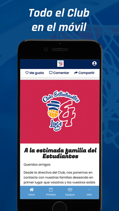 Emulate iPhone app Estudiantes Lugo using MyAndroid