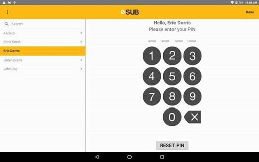 Emulate iPhone app eSUB Kiosk using MyAndroid
