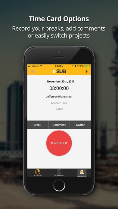 Emulate iPhone app eSUB Time using MyAndroid
