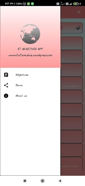 Emulate ET ADJECTIVES APP from MyAndroid or run ET ADJECTIVES APP using MyAndroid