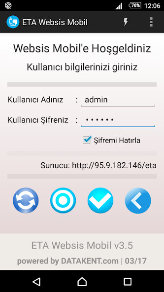 Run android online APK ETA Websis Mobil from MyAndroid or emulate ETA Websis Mobil using MyAndroid
