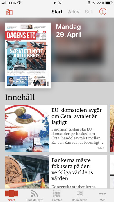 Emulate iPhone app ETC tidningarna using MyAndroid Emulate iPhone app ETC tidningarna using MyAndroid