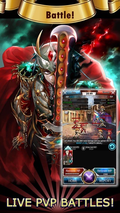 Emulate iPhone app Eternal Wars using MyAndroid