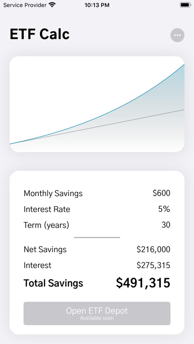 Emulate iPhone app ETF Savings Calculator using MyAndroid Emulate iPhone app ETF Savings Calculator using MyAndroid