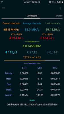 Emulate Android APK Ethereum Mining Viewer