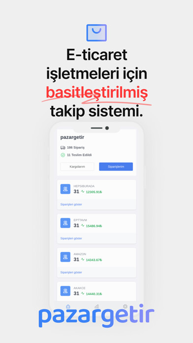Emulate iPhone app E-Ticaret - pazargetir using MyAndroid