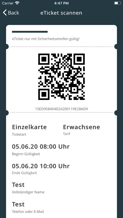 Emulate iPhone app eTickets Hemsbach using MyAndroid