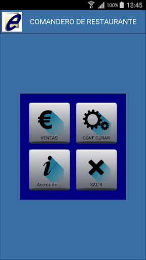 Emulate Android APK ETICONSA Comandero de restaurante