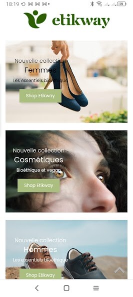 Run android online APK Etikway Sustainable Fashion from MyAndroid or emulate Etikway Sustainable Fashion using MyAndroid