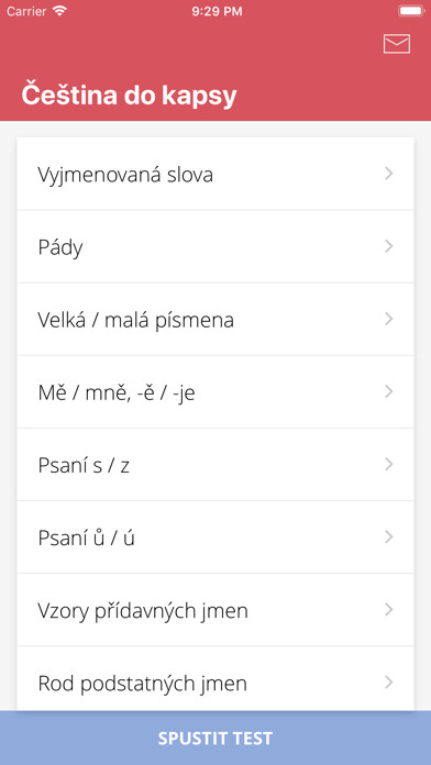 Emulate iPhone app Čeština do kapsy using MyAndroid