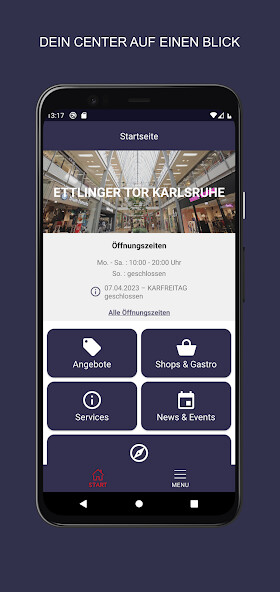 Emulate iPhone app Ettlinger-Tor using MyAndroid