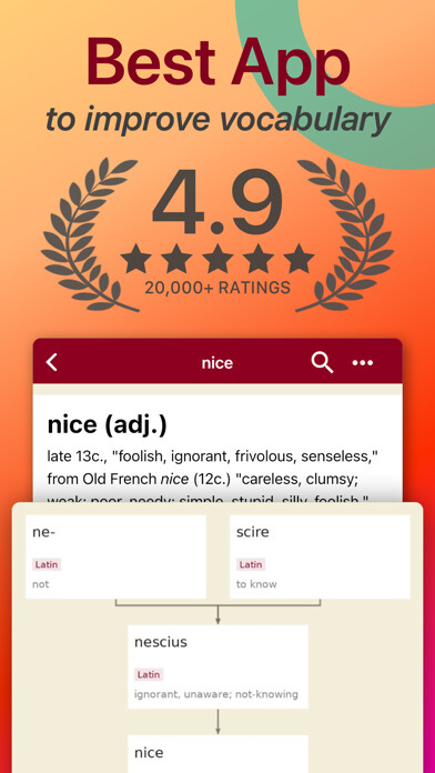 Emulate iPhone app Etymonline English Dictionary using MyAndroid Emulate iPhone app Etymonline English Dictionary using MyAndroid