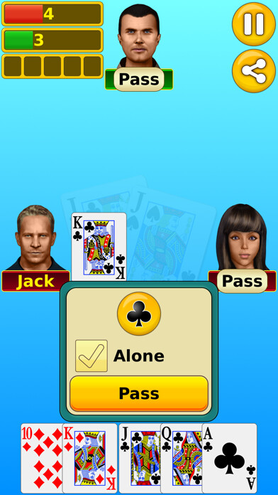Emulate iPhone app Euchre - Play online & offline using MyAndroid