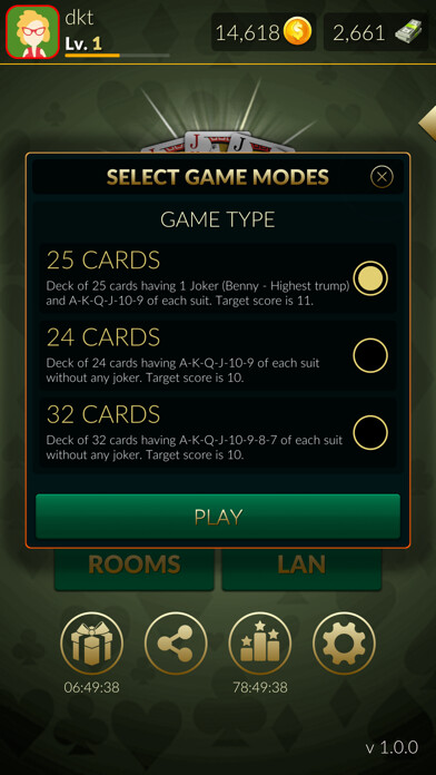 Emulate iPhone app Euchre Ultimate using MyAndroid