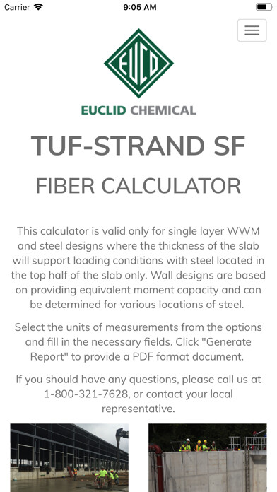 Emulate iPhone app Euco FiberCalc using MyAndroid