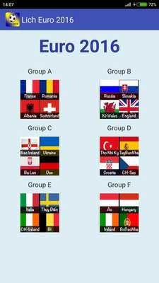 Emulate Android APK Euro 2016: Scores