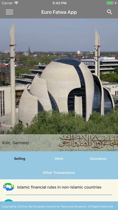 Emulate iPhone app Euro Fatwa App using MyAndroid