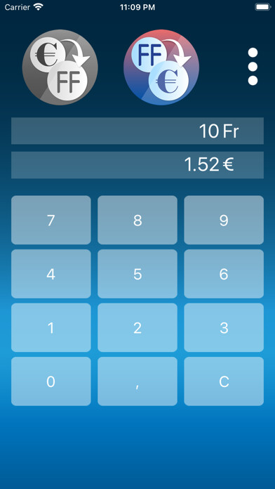 Emulate iPhone app Euro French Franc Converter using MyAndroid Emulate iPhone app Euro French Franc Converter using MyAndroid