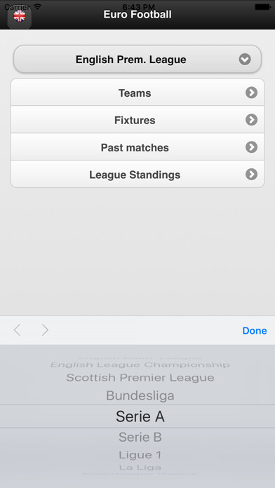 Emulate iPhone app European Football using MyAndroid