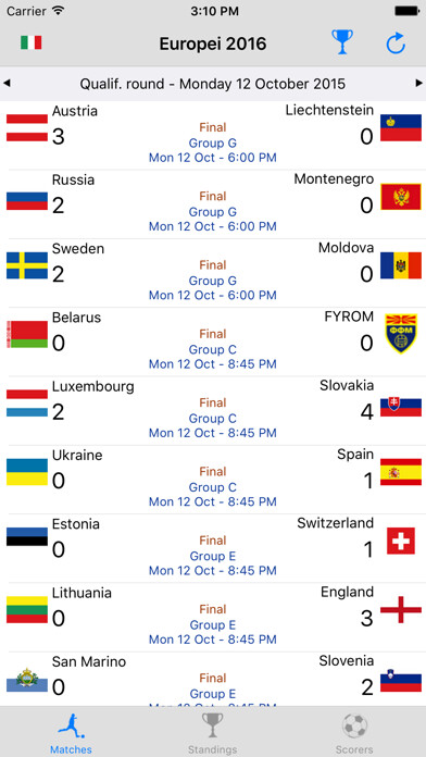 Emulate iPhone app Europei 2016 using MyAndroid Emulate iPhone app Europei 2016 using MyAndroid