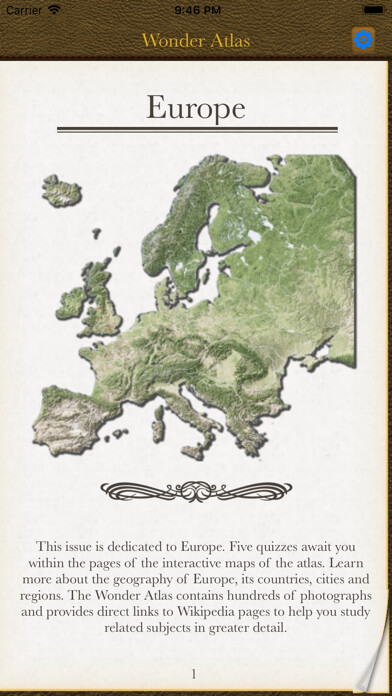 Emulate iPhone app Europe. The Wonder Atlas Quiz. using MyAndroid Emulate iPhone app Europe. The Wonder Atlas Quiz. using MyAndroid