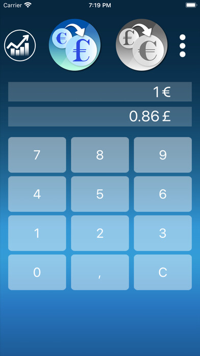 Emulate iPhone app Euro to Gbp Pound Converter using MyAndroid