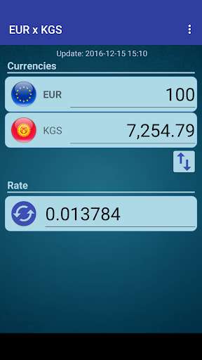 Run android online APK Euro x Kyrgystani Som from MyAndroid or emulate Euro x Kyrgystani Som using MyAndroid