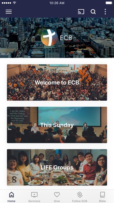 Emulate iPhone app Evangelical Church of Bangkok using MyAndroid Emulate iPhone app Evangelical Church of Bangkok using MyAndroid