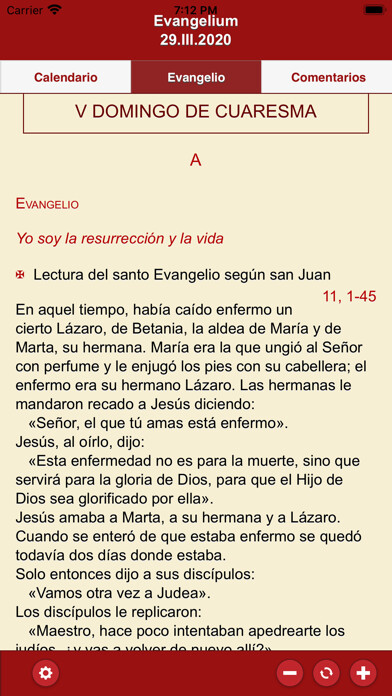 Emulate iPhone app Evangelium Gospel using MyAndroid