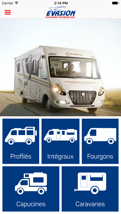 Emulate iPhone app Evasion Camping-Cars using MyAndroid Emulate iPhone app Evasion Camping-Cars using MyAndroid