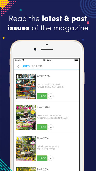 Emulate iPhone app Ev Bahçe Dergisi using MyAndroid