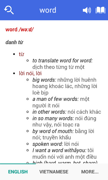 Emulate Android APK EV Bon Dictionary