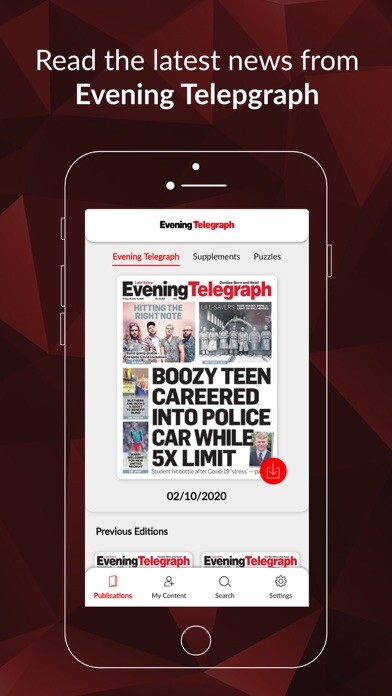 Emulate iPhone app Evening Telegraph ePaper using MyAndroid