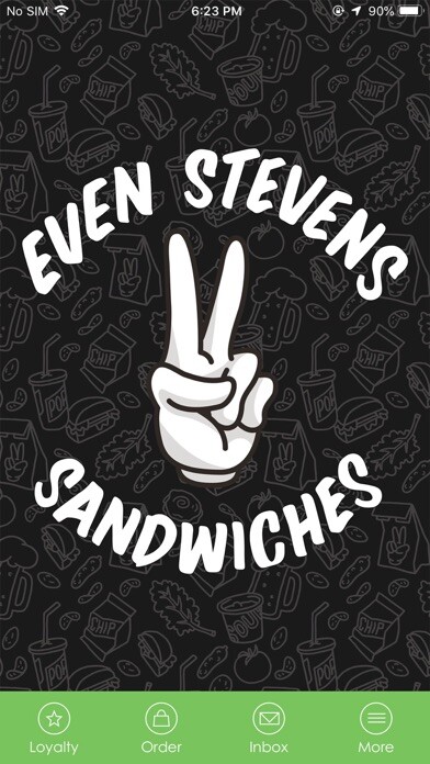 Emulate iPhone app Even Stevens Sandwiches using MyAndroid