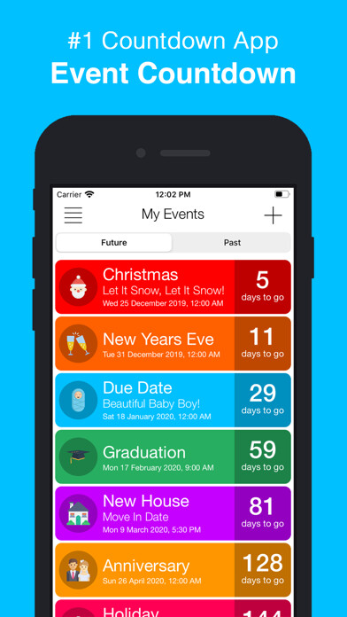 Emulate iPhone app Event Countdown - Calendar App using MyAndroid Emulate iPhone app Event Countdown - Calendar App using MyAndroid