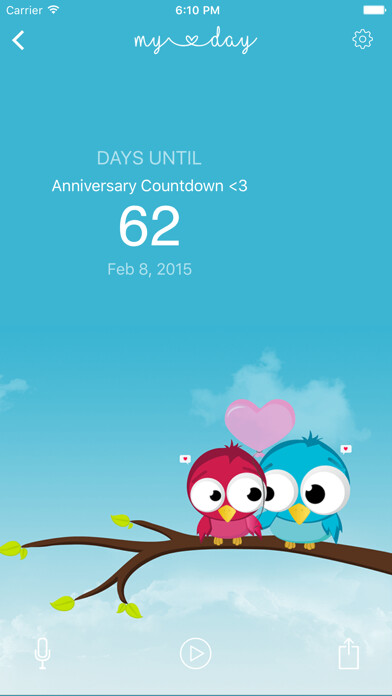 Emulate iPhone app Event Countdown Days Left Counter - Date Reminder Widget, Counting Clock Timer, and Calendar Wallpaper App using MyAndroid