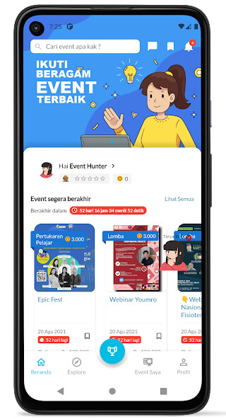 Run android online APK Event Hunter - Beasiswa, Lomba from MyAndroid or emulate Event Hunter - Beasiswa, Lomba using MyAndroid