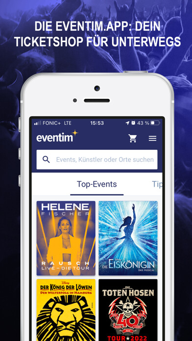 Emulate iPhone app EVENTIM DE using MyAndroid Emulate iPhone app EVENTIM DE using MyAndroid