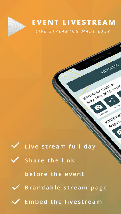 Emulate iPhone app Event Livestream using MyAndroid