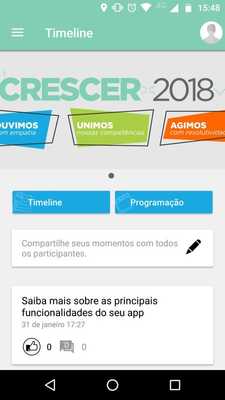 Emulate Android APK Evento CRESCER 2018