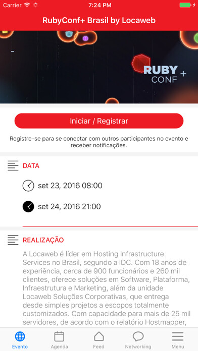 Emulate iPhone app Eventos Locaweb using MyAndroid Emulate iPhone app Eventos Locaweb using MyAndroid