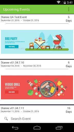 Run android online APK Event Palette from MyAndroid or emulate Event Palette using MyAndroid