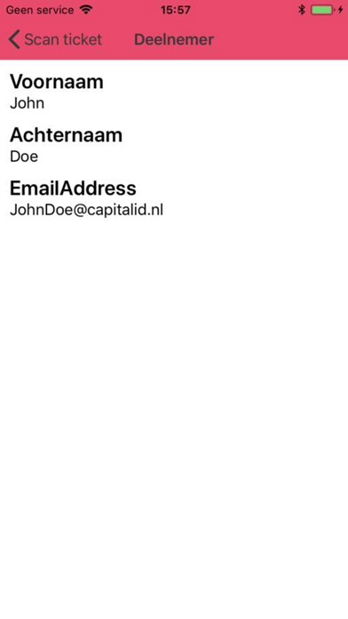 Emulate iPhone app Event Scanner using MyAndroid