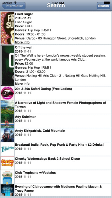 Emulate iPhone app Event Searcher using MyAndroid Emulate iPhone app Event Searcher using MyAndroid