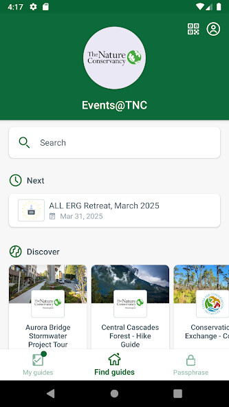 Emulate iPhone app Events@TNC using MyAndroid