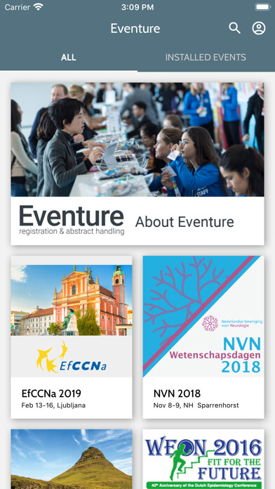 Emulate iPhone app Eventure App using MyAndroid
