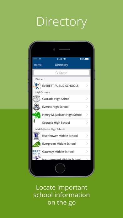 Emulate iPhone app Everett Public Schools using MyAndroid